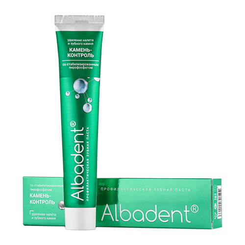 Зубная паста лечебно-профилактическая «Альбадент® Камень-контроль» со стабилизированным пирофосфатом, 95 г