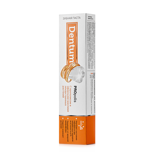Зубная паста Dentum® "Прополис" с прополисом и эфирными маслами лекарственных растений, 90 г