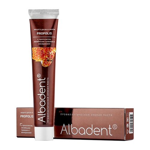 Зубная паста «Альбадент® Прополис» с прополисом, лечебными травами и минералами, 85 г