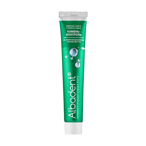 Зубная паста лечебно-профилактическая «Альбадент® Камень-контроль» со стабилизированным пирофосфатом, 95 г